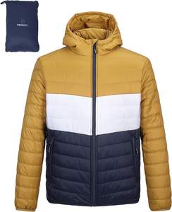 ChillShield Men's ArcticPuff Bomber <b>Jacket</b> Stand Collar <b>Thin</b> Winter <b>Waterproof</b> Breathable Reversible Featuring GlacierFlex - Product Image 4