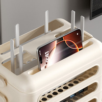 Boîte de rangement pour routeur alimentaire, boîte de gestion des câbles, boîte de rangement pour routeur sans fil, boîte de rangement transparente en plastique épais multi-usages