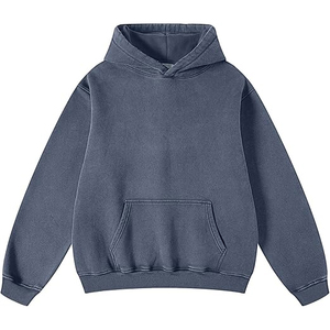 La última Sudadera con capucha de lavado ácido de gran tamaño para hombres, ropa de calle, sudaderas con capucha Vintage personalizadas, proveedor a granel, fábrica de ropa - Product Image 1