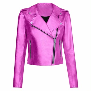 Veste en cuir de vachette d'hiver de couleur de ciel Unique de Style tendance de haute qualité pour les femmes veste d'hiver imperméable à la mode - Product Image 2