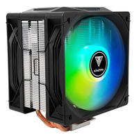 Refroidisseur d'air pour processeur XINMAI 255W TDP, 6 caloducs, double ventilateur ARGB PWM, miroir infini pour PC de jeu Intel LGA1851 AMD AM5