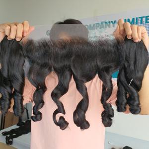 Extensiones de Cabello Humano, Trama Doble, Rizadas y Voluminosas, Cabello Teñido, Cabello Virgen Vietnamita, 100g, GUGU HAIR para Cabello Negro - Product Image 1