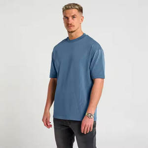Venta al por mayor 260gsm personalizado hombres Camiseta cuello redondo manga corta 100% algodón Casual Top moda Oversize Street Wear nuevo estilo - Product Image 5