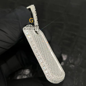 Superbe pendentif en diamant à la mode personnaliser et bijoux personnalisés fabriqués en argent sterling 925 avec des diamants cultivés en laboratoire - Product Image 3