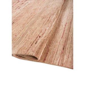 พรมขนสัตว์ถักมือสีเบจน้ำตาลลายทาง Aprezo 9x12 รุ่น AKWL-2027 สำหรับห้องนั่งเล่น ห้องโถง ทางเดิน รูปทรงสี่เหลี่ยมผืนผ้า พรมปูพื้นแบบจู๊ต - Product Image 2