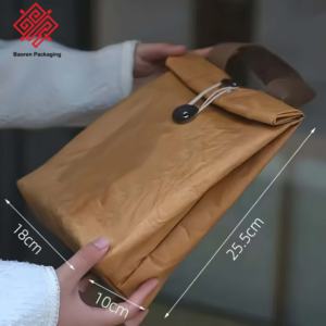 Baoren Biodegradable Eco-Friendly Fresh Tea Gift Bag with Zipper Closure High-end Paperbags for Promotional Use Polyester Lining - Product Image 2