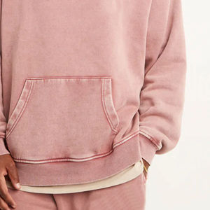 Vente en gros de sweat à capuche pour homme délavé à l'acide sweat surdimensionné personnalisé streetwear vintage pour homme chandails à capuche en coton éponge français - Product Image 4