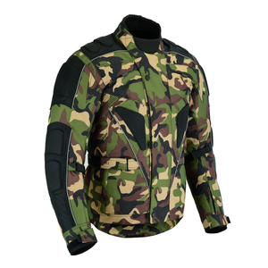 Camuflaje verde moto Cordura CE-blindado a prueba de viento de talla grande invierno motocicleta textil chaqueta para hombres - Product Image 2