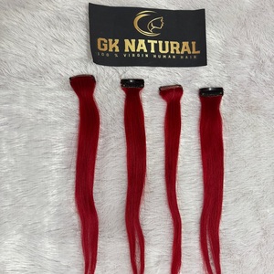 100% cuticule alignée non traitée de qualité supérieure temple indien brut simple dessiné vague naturelle Extensions de cheveux humains Clip stries - Product Image 3