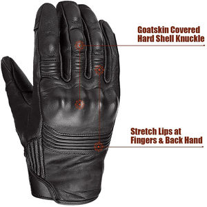 Guantes de Cuero para Hombre, de Piel de Oveja, para Conducir, Ciclismo, Pantalla Táctil, Guantes de Motocicleta en Venta - Product Image 2