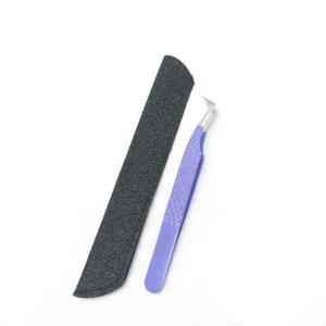 Jeu de pinces à cils en acier inoxydable avec logo personnalisé Outil de levage de cils avec pointe Logo personnalisé - Product Image 1