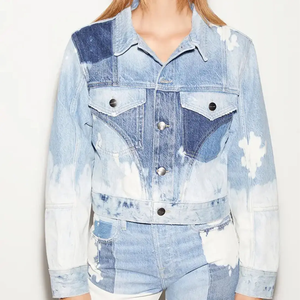 Blousons en jean personnalisés pour hommes avec option de logo sur le devant, doublure polaire pour l'extérieur et les tenues décontractées - Product Image 5