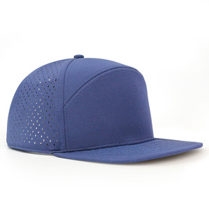 Casquette de golf perforée résistante à l'eau avec logo personnalisé Casquette perforée découpée au laser à 6 panneaux Casquette de golf imperméable Casquette de sport - Product Image 3