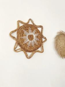 Water hyacinth embroidered in the middle Eco friendly products Made in Vietnam Table decoration Woven <b>Placemat</b> Wholesale - Product Image 6