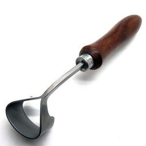 Instrument en acier vétérinaire couteau à sabot de cheval manche en bois en acier inoxydable couteau à sabot - Product Image 1