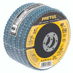 Pretul DLP-2716 4-1/2 Pulgadas Disco de Lijado de Láminas de 40 Granos con 7/8 Pulgadas Orificio Central para Herramientas Eléctricas, Construcción de Aleación de Aluminio Azul - Product Image 1