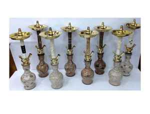 Haute qualité meilleure vente de luxe en laiton Mini Design Unique Premium égyptien os Farida fait à la main édition limitée narguilés - Product Image 5