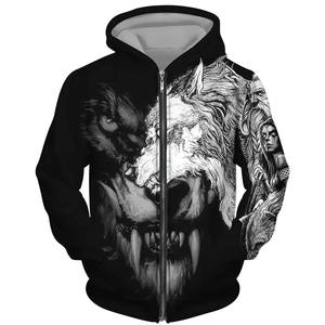 Nouveau 100% coton biologique pull décontracté 3D Sublimation imprimé hommes sweats à capuche élégant respirant fermeture éclair sweats à capuche hommes - Product Image 1
