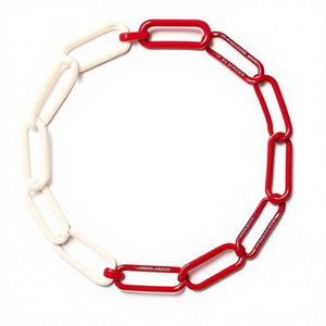 Chaîne de barrière en plastique de 6 mm d'épaisseur, 30 m de long, rouge/blanc - Product Image 3
