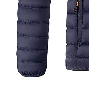 Ultra-Light Duck Down Hooded Puffer Jacket Long Sleeves Stand Collar Zipper Closure Breathable Windproof <b>Waterproof</b> Outdoor <b>Coat</b> - Product Image 4