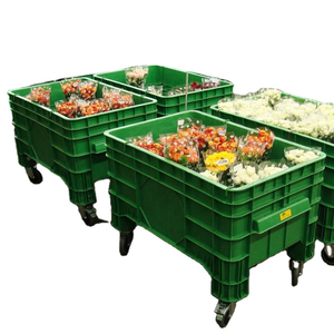 Cut flowers container 200 liters - boxes and bins with wheels for cut flowers storage and transport cash and carry
