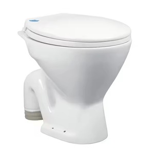 Vistaar marca europea estándar cuadrado de una pieza de cerámica EWC inodoro P-Trap operación automática para baño lavabo al aire libre Reino Unido - Product Image 3