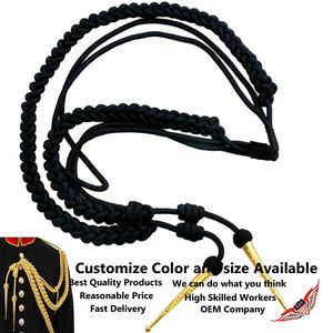 สายรัดไหล่สีดำพร้อมป้ายสีเงินด้านซ้าย สายรัดไหล่สีดำเนื้อผ้าไหมพร้อมป้ายสีทอง - Product Image 2