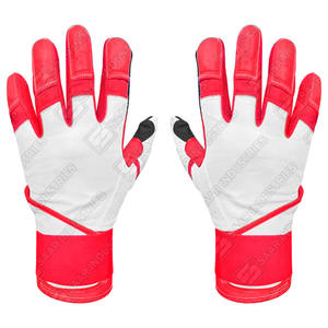 Gants de frappeur de baseball professionnels de conception personnalisée Matériau en cuir de vachette de qualité supérieure Meilleur entraînement Gants de frappeur de balle molle - Product Image 3