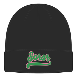 Polo noir 08 Soror, sororité grecque, femmes, rose et vert, sororité universitaire, vêtements décontractés élégants - Product Image 5