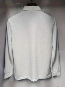 เสื้อเชิ้ตโปโลแขนยาวสำหรับผู้ชายเสื้อถักผ้าโพลีเอสเตอร์สีพื้นแบบลำลองแฟชั่นขายดี220กรัม - Product Image 5