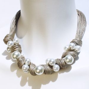 Cadeau de Noël nouveauté Perles de verre et coton Luxe fait à la main Attrayant Fantaisie Collier Cadeau de mariage X Mas - Product Image 5