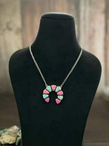 Handmade Pastel Floral Gemstone <b>Necklace</b> Sterling Silver with Cotton <b>Candy</b> White Buffalo Rose Dahlia Gold Plated Rhodium Plated - Product Image 6