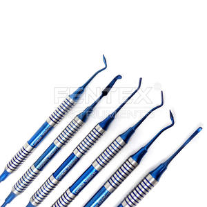 6 uds., mango hueco Manual reutilizable, relleno compuesto Dental, instrumentos de acero inoxidable de doble punta con revestimiento de titanio azul - Product Image 4