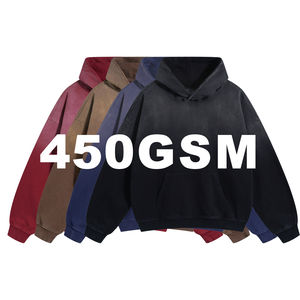 Sweat à capuche zippé de haute qualité, en molleton de coton 450 GSM, sweats à capuche pour hommes et femmes, 100% coton, qualité d'impression sérigraphique - Product Image 2