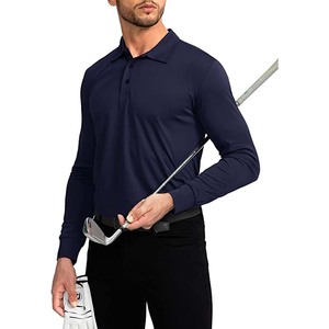 เสื้อโปโลแขนยาวสำหรับผู้ชายเสื้อกอล์ฟมีลายพิมพ์ - Product Image 1