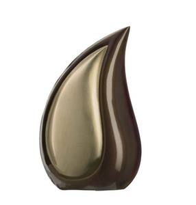 ACW urne artisanale en métal de qualité supérieure conception de goutte de larme en laiton gris pour adulte meilleur prix de gros pour les cendres de crémation funéraire - Product Image 3