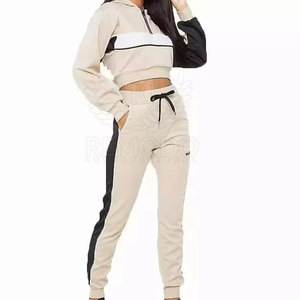 Chándal de poliéster informal para mujer Chándales de poliéster de ajuste cómodo para deportes y ropa de calle - Product Image 1