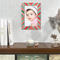 Cadre photo en bois, résine et aluminium fait main, couleur et taille personnalisables, fabricant indien, décoration pour la maison, le bureau, l'hôtel, design mosaïque