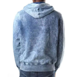 เสื้อมีฮู้ดซักกรดมีซิปสำหรับผู้ชายเสื้อแนวสตรีทแบบมีซิปทนทาน - Product Image 2