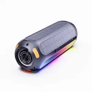 Orador impermeável movido a energia solar IPX6 Max 15H SOS TWS 20W LED Outdoor orador bluetooth magnético para alto-falante ao ar livre