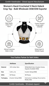 Top Corto de Ganchillo para Mujer, Estilo Bohemio, Tejido a Mano, 100% Algodón, Transpirable, para Verano, Playa, Festivales, Sin Mangas - Product Image 6