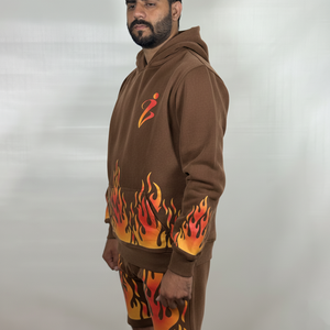 Ensemble sweat-shirt et short en coton respirant à 100 %, deux pièces, imprimé graphique, coupe ample, taille élastique, bas de survêtement, ensemble sweat-shirt et short - Product Image 5