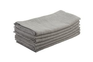 Ensemble de serviettes de cuisine tissées à séchage rapide 100% coton noir Chambrey carré de serviette pour la maison hôtels restaurants enfants-ensemble de 6 pièces - Product Image 2