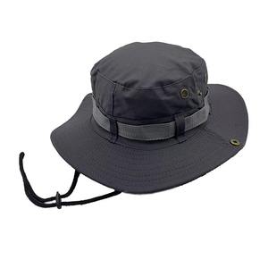 Chapeau de soleil léger respirant Protection UV sangle réglable à large bord Logo personnalisé pour les chapeaux de pêche de voyage de plage en plein air - Product Image 2