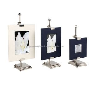 <b>Metal</b> Tabletop Photo <b>Frame</b> With Nickel Plating & <b>Black</b> Finishing Rectangular Shape Square Base High Quality for Home Decoration - Product Image 6