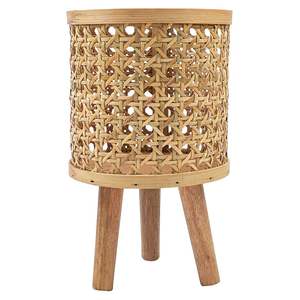 Jardinières en rotin avec support en fer jardinière en rotin naturel avec grand support noir à bas prix - Product Image 6