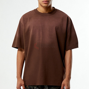 A granel hombres camiseta de gran tamaño de peso pesado algodón francés Terry Streetwear impresión Digital personalizada camiseta gráfica desgastada al por mayor - Product Image 1