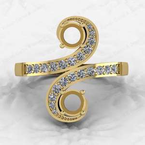 Genuine 925 Sterling Silver 5mm Twisted Band Semi Mount Adjustable <b>Ring</b> <b>Resin</b> Ashes Work Keepsake Breastmilk Wholesale Jewelry - Product Image 2