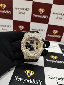 Unisex de lujo VVS Moissanite diamante reloj personalizado de fábrica Iced Out Full Iced Diamond Hip Hop estilo de moda - Product Image 2