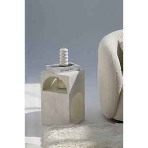 Mesa auxiliar pintada en blanco arqueado de Vilna - Product Image 3